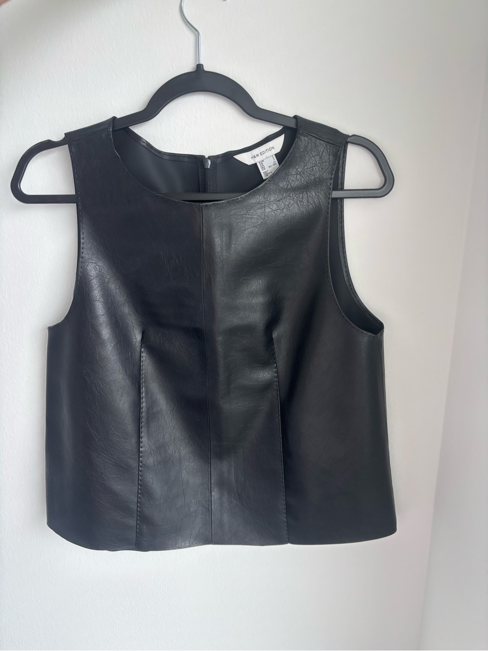 Faux Leather black top